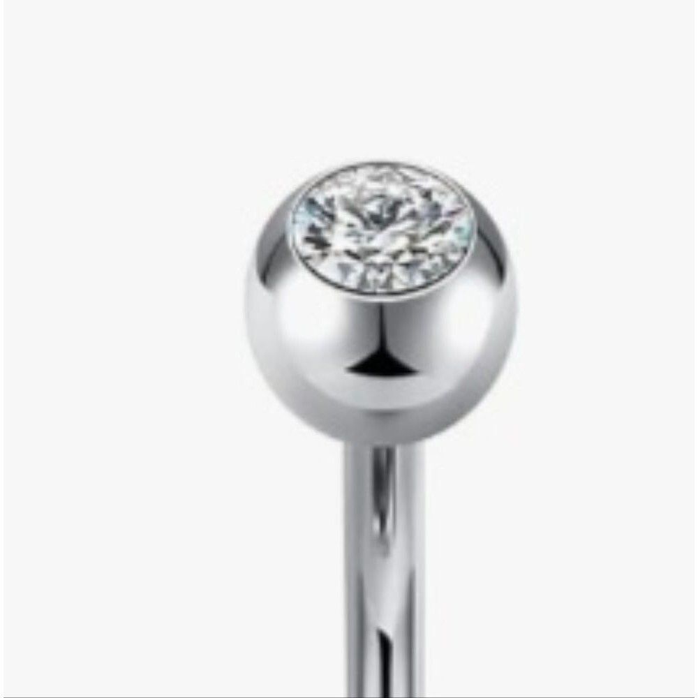 Elegant Silver Tone Crystal Belly Button Rings Navel Stainless Steel Women Jewel - Picture 10 of 16